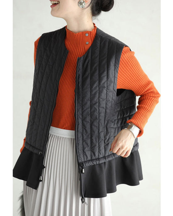 Cinderella vest that doesn't hide the cuteness of the knit