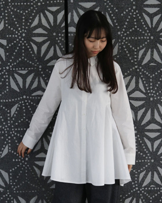 【SANPO LUSSO】上品ドレープシャツ