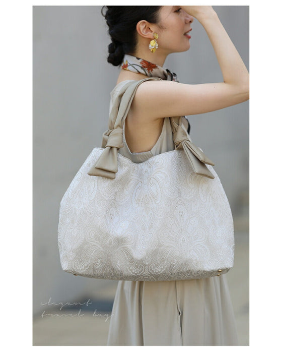 1泊2日限定 大容量 ペイズリー柄 サブバッグ 鞄