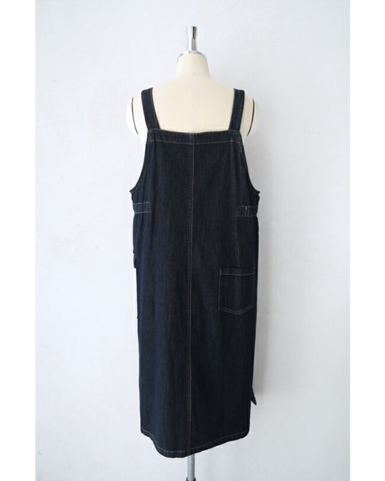 16通り着回して楽しむ 上品デニムサロペットワンピース