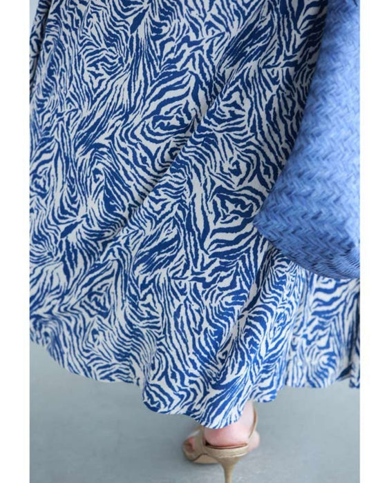 (Petticoat included) A cool and refreshing long skirt with an animal print