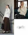 A new style of knitwear: knit top with snood