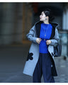 Knit top with puffed sleeves and off-neck puffed sleeves