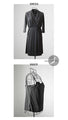 【セール商品返品交換不可】カシュクールドレープワンピース。