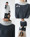A lovely knit top with a variety of shades