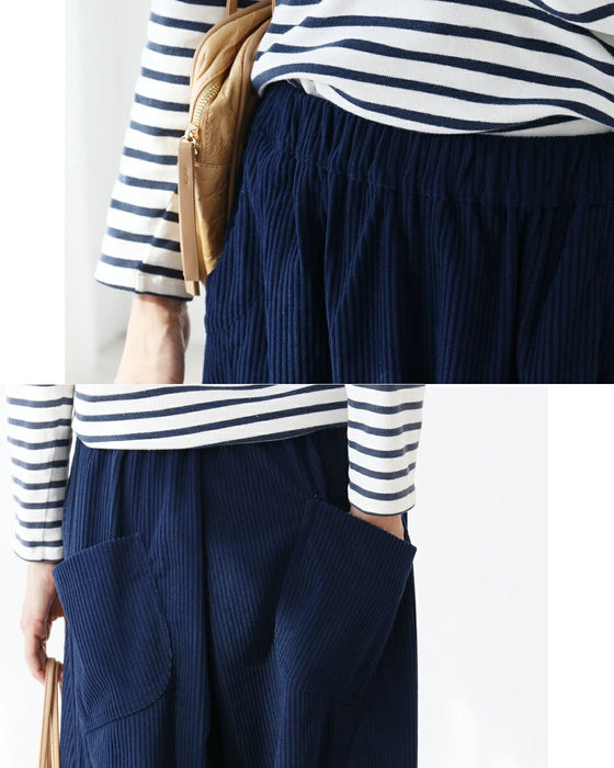 コーデュロイ魔法のまるみパンツ