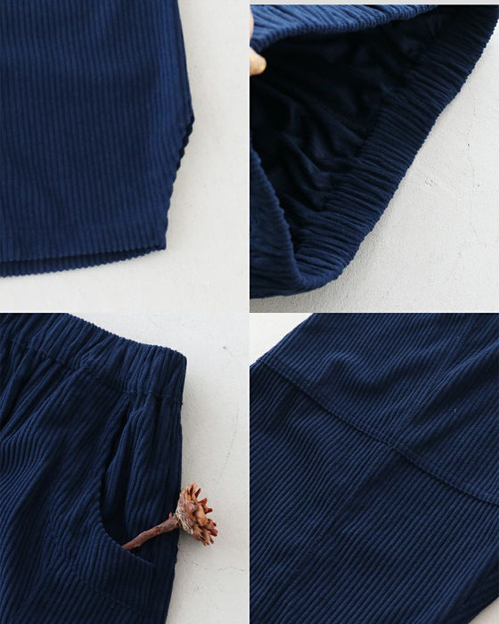 コーデュロイ魔法のまるみパンツ