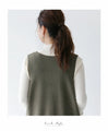[Sale items cannot be returned or exchanged] <2 colors available> Vest with embroidery for a mature and cute look