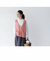 [Sale items cannot be returned or exchanged] <2 colors available> Vest with embroidery for a mature and cute look