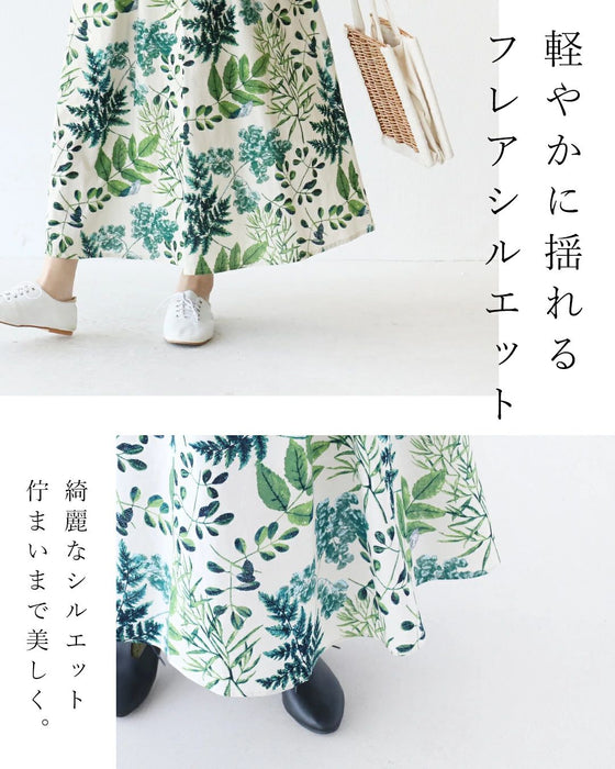 <2 sizes> Unique botanical skirt with a pattern [available from S to 4L]