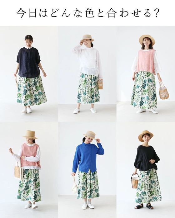 <2 sizes> Unique botanical skirt with a pattern [available from S to 4L]