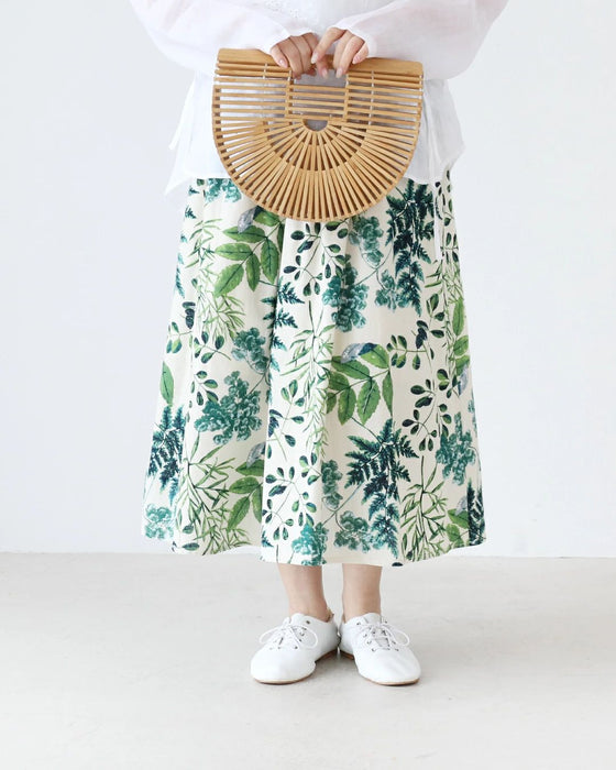 <2 sizes> Unique botanical skirt with a pattern [available from S to 4L]