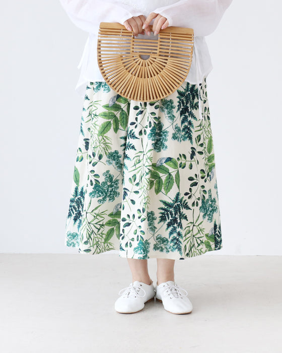 <2 sizes> Unique botanical skirt with a pattern [available from S to 4L]