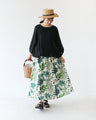 <2 sizes> Unique botanical skirt with a pattern [available from S to 4L]