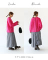 Knit cardigan with contrasting sleeves that can be worn front or back
