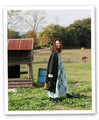 The ultimate warmth of this double-weave color-blocked cardigan (coat)