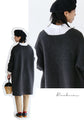 The ultimate warmth of this double-weave color-blocked cardigan (coat)