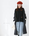 The ultimate warmth of this double-weave color-blocked cardigan (coat)