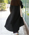 Fleece-lined linen dress