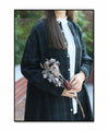 Fleece-lined linen dress