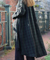 Fleece-lined linen dress