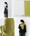 Let's stay warm together Animal embroidered stole 