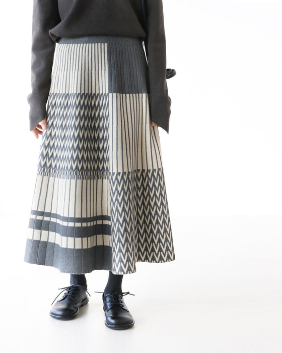 A knit skirt with a fun pattern