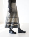 A knit skirt with a fun pattern