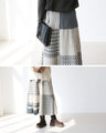 A knit skirt with a fun pattern