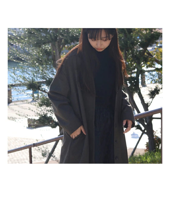 【SANPO LUSSO】ウール混カーキコート