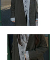 [SANPO LUSSO] Wool blend khaki coat