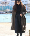 [SANPO LUSSO] Wool blend khaki coat