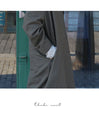 [SANPO LUSSO] Wool blend khaki coat