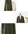 [SANPO LUSSO] Wool blend khaki coat