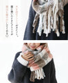 Warm check pattern scarf