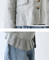 A linen jacket with a ruffled hem that can also be used for ceremonies