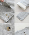 A linen jacket with a ruffled hem that can also be used for ceremonies