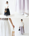 【アウトレット返品交換不可】（パープルの販売）ふわりスカート