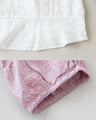 Linen100％花つぼみ刺繍トップス