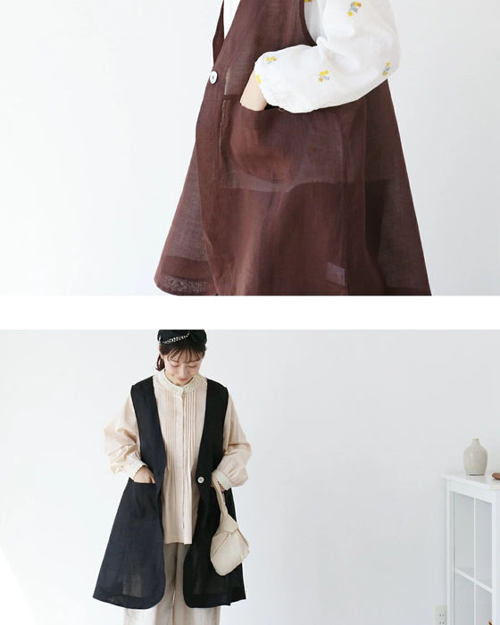 【一部予約商品】〈全4色〉さっと重ねてコーデが決まる。大人のシアーベスト