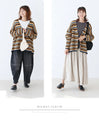 A retro color scheme cardigan that's cute to look at and cute to wear
