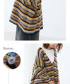 A retro color scheme cardigan that's cute to look at and cute to wear