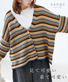 A retro color scheme cardigan that's cute to look at and cute to wear
