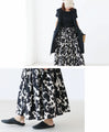 Monochrome botanical skirt