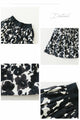 Monochrome botanical skirt