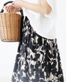 Monochrome botanical skirt