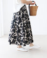 Monochrome botanical skirt