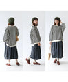 A knit top that can be worn like a sweatshirt