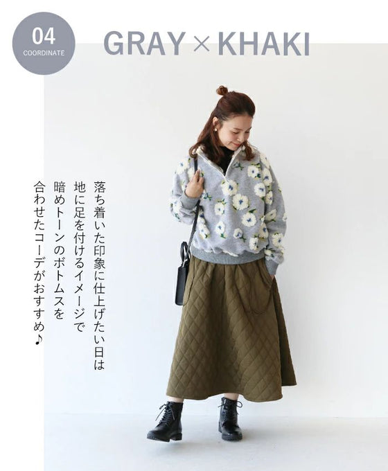 ぽこぽこ可愛いボア花トップス