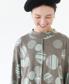[S-3L size] Vertical striped polka dot top